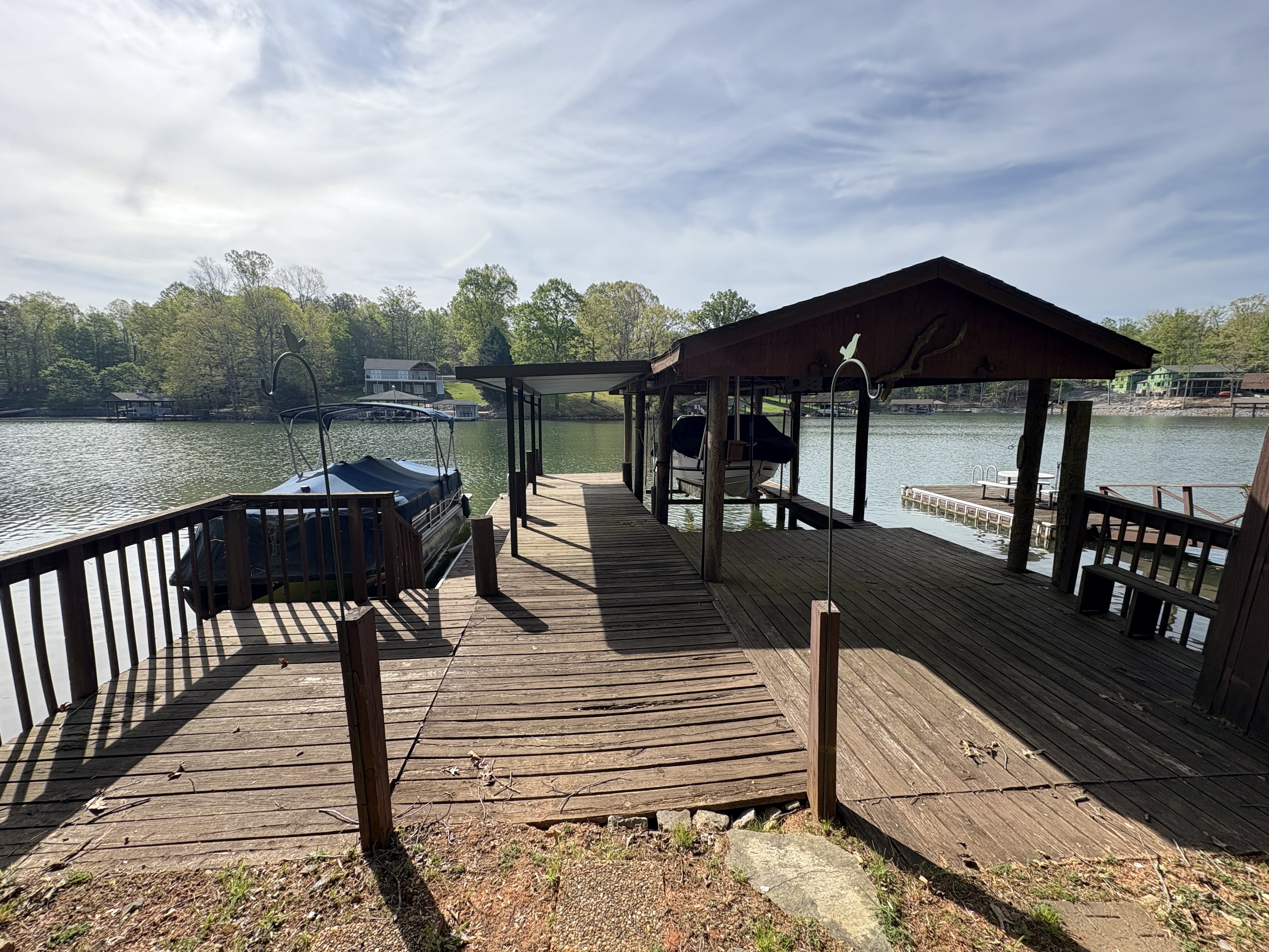 Dock repair before at Smith Mountain Lake